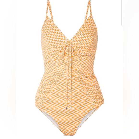 Nicholas Swim One Piece Orange/White XS (NWOT) - Picture 4 of 11